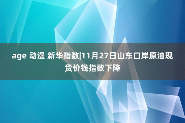 age 动漫 新华指数|11月27日山东口岸原油现货价钱指数下降