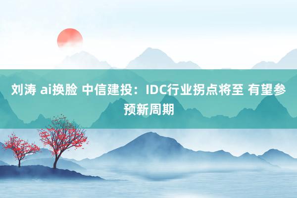 刘涛 ai换脸 中信建投：IDC行业拐点将至 有望参预新周期
